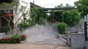 民宿休閒餐廳-高壓噴霧降溫實景拍攝