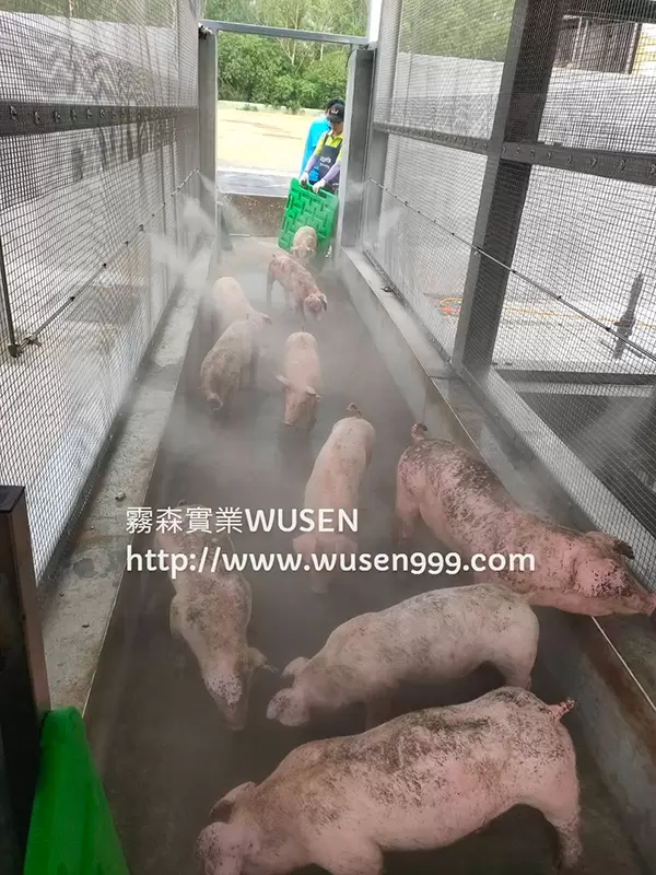 台糖進豬通道自動化噴霧消毒設備,霧森實業-噴霧風扇，工業級高壓噴霧機組，高壓微霧機組