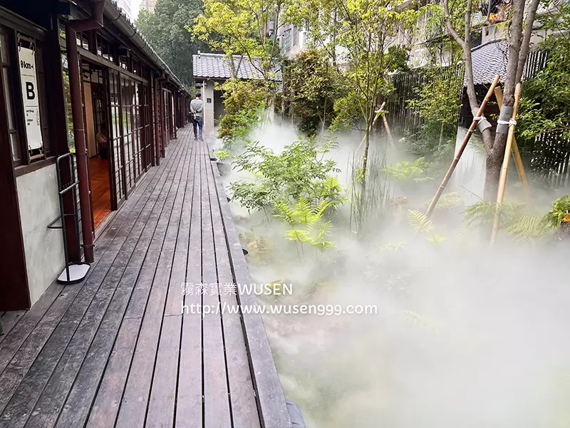 降溫、降塵、加濕、景觀、除臭、消毒， 高壓水霧工程,霧森實業-噴霧風扇，工業級高壓噴霧機組，高壓微霧機組